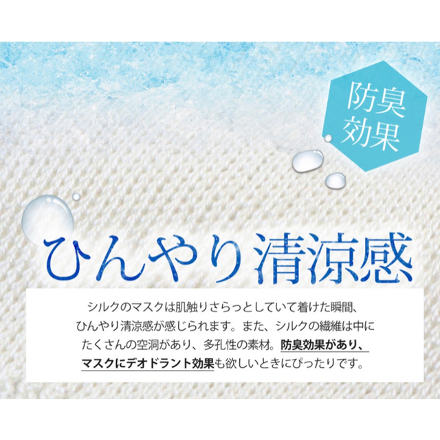 シルク100% マスクフィルター インナーシート 2枚入り インテリア/住まい/日用品の日用品/生活雑貨/旅行(日用品/生活雑貨)の商品写真