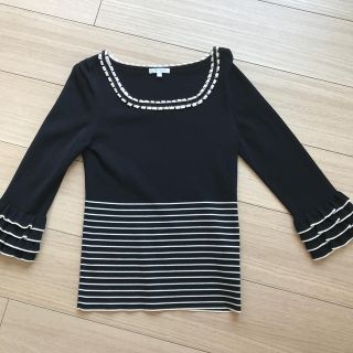 トゥービーシック(TO BE CHIC)のTO BE CHIC Ⅱ(Mサイズ) 黒　サマーニット(ニット/セーター)