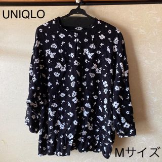 ユニクロ(UNIQLO)の花柄七分袖プルオーバーブラウス(シャツ/ブラウス(長袖/七分))