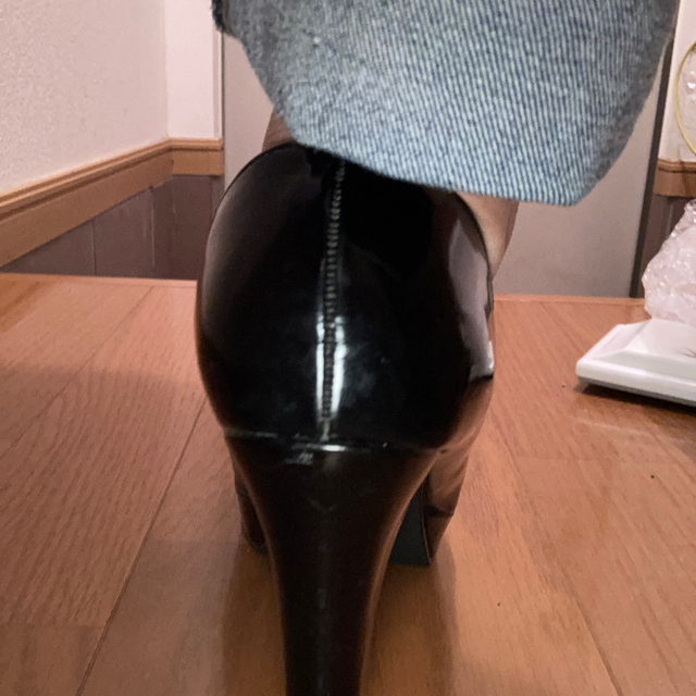 パンプスヒール 黒(L 24.5) 値下げ‼️ レディースの靴/シューズ(ハイヒール/パンプス)の商品写真