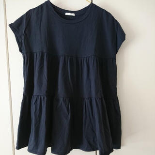 ジーユー(GU)の✳︎GU ネイビー ティアードTシャツ✳︎(Tシャツ/カットソー(半袖/袖なし))