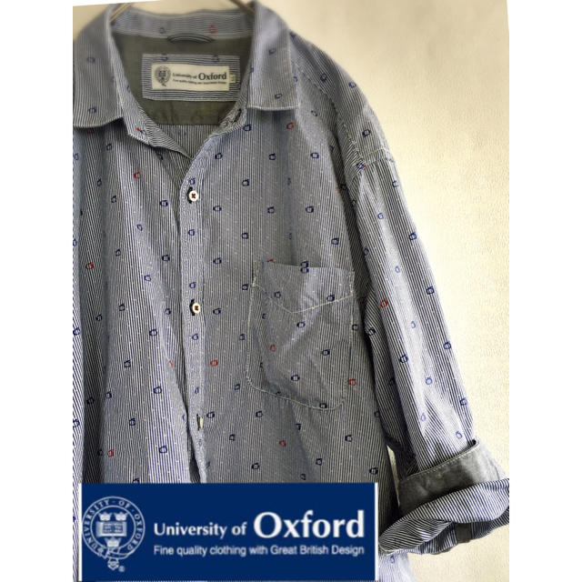 URBAN RESEARCH(アーバンリサーチ)のUniversity of Oxford  7分丈 シャツ LL ブルー メンズのトップス(シャツ)の商品写真