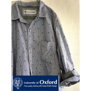 アーバンリサーチ(URBAN RESEARCH)のUniversity of Oxford  7分丈 シャツ LL ブルー(シャツ)