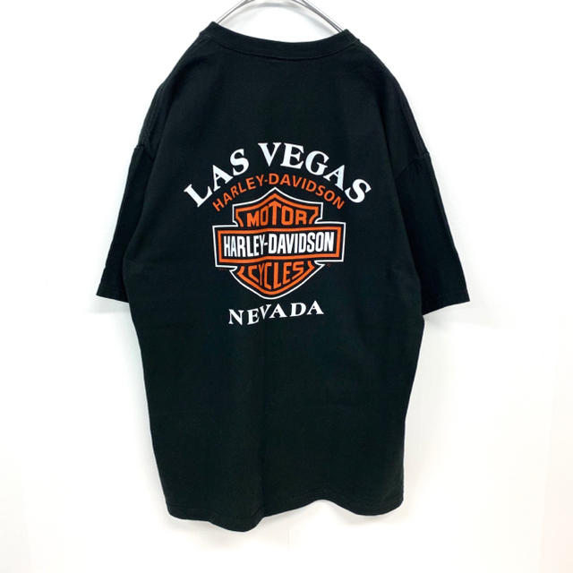 Harley Davidson(ハーレーダビッドソン)のレア☆USA製 90s【ハーレーダビッドソン】Tシャツ 半袖 両面プリント 鷹 メンズのトップス(Tシャツ/カットソー(半袖/袖なし))の商品写真