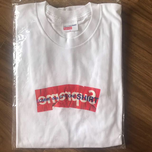 WhiteサイズSupreme comme des garcons box logo tee