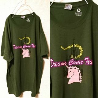 サンタモニカ(Santa Monica)のOLD　Jerzees  　Ｌサイズ　ユニコーンのプリントがカッコイイＴシャツ(Tシャツ/カットソー(半袖/袖なし))