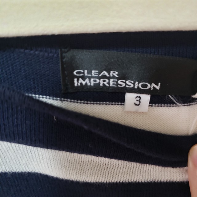 CLEAR IMPRESSION(クリアインプレッション)のCLEAR IMPRESSION　ボーダーワンピース　チュニック レディースのワンピース(ひざ丈ワンピース)の商品写真