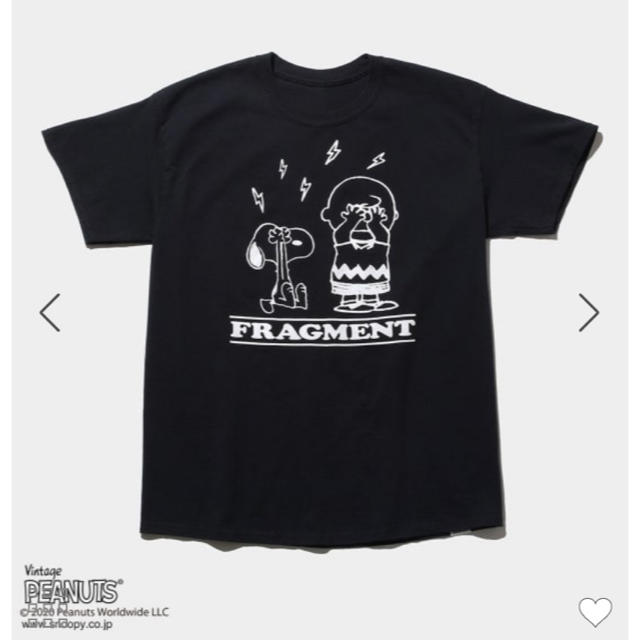 新品未使用 FRAGMENT PEANUTS TEE  黒Ｌ