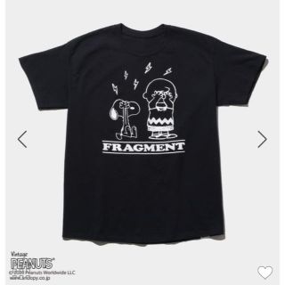 フラグメント(FRAGMENT)の新品未使用 FRAGMENT PEANUTS TEE  黒Ｌ(Tシャツ/カットソー(半袖/袖なし))