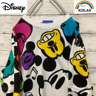 ディズニー(Disney)の[一点物][Disney]ミッキー総柄　ビッグサイズ　004(Tシャツ/カットソー(半袖/袖なし))