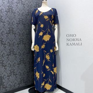 美品 ノーマカマリ ◆ 日本製 シースルー ロングワンピース 花柄(ロングワンピース/マキシワンピース)