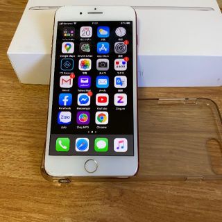 アップル(Apple)のiphone 7Plus RED 256GB SIM フリー(スマートフォン本体)