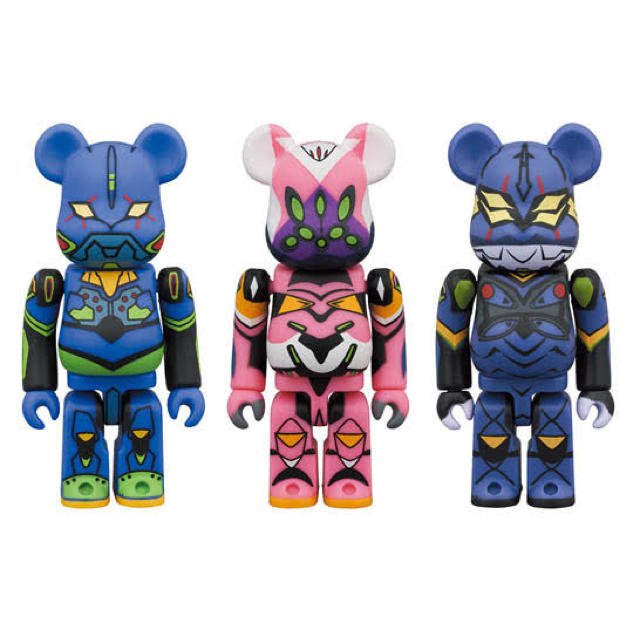 ベアブリック BE@RBRICK エヴァンゲリオン 100% 3体セット