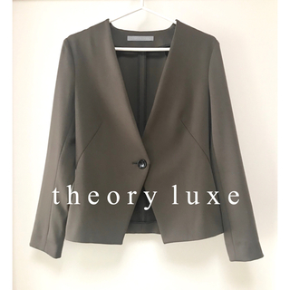 セオリーリュクス(Theory luxe)のtheory luxe ノーカラージャケット 38(ノーカラージャケット)