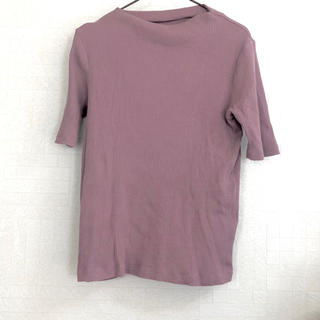 ユニクロ(UNIQLO)のユニクロ ニット 半袖 ピンク(Tシャツ/カットソー(半袖/袖なし))