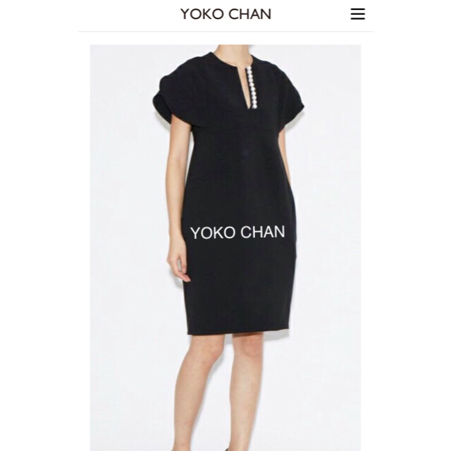 BARNEYS NEW YORK(バーニーズニューヨーク)のYOKO CHAN♡極美品  新品未使用 タグ付き 滝川クリステル 36 黒  レディースのワンピース(ひざ丈ワンピース)の商品写真