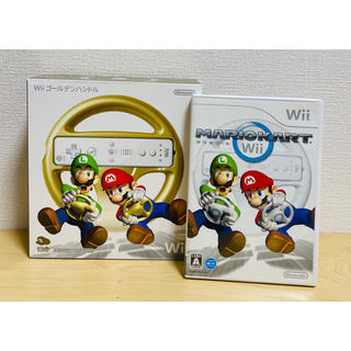 Wii - Nintendo マリオカートWii & ハンドル ゲームソフト 任天堂