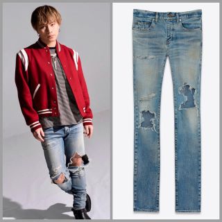登坂着 SAINT LAURENT PARIS 17SS ダメージデニム YSL-tops.edu.ng