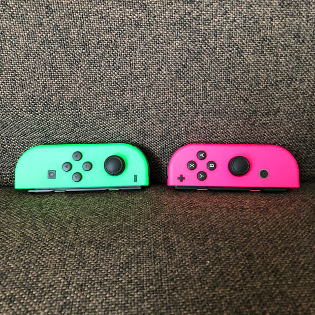 Nintendo Switch Joy-Con ネオングリーン　ピンク