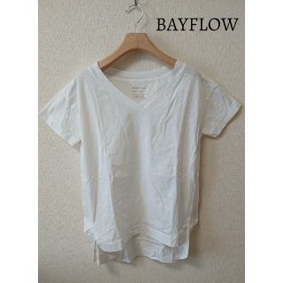 ベイフロー(BAYFLOW)の美品 ベイフロー BAYFLOW シルケットコットン Vネック Tシャツ 半袖(Tシャツ(半袖/袖なし))