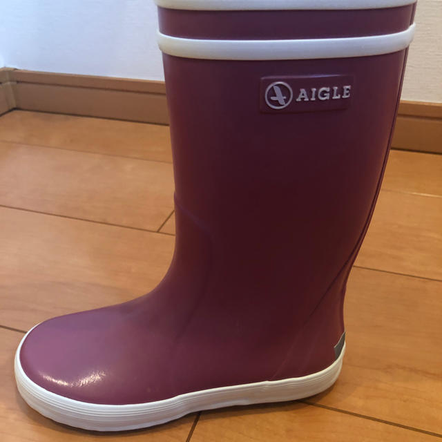 AIGLE(エーグル)のAIGLE 子供用　レインシューズ　長靴　18.5cm 紫色/パープル キッズ/ベビー/マタニティのキッズ靴/シューズ(15cm~)(長靴/レインシューズ)の商品写真