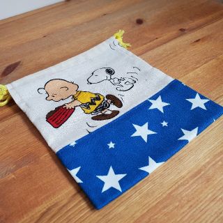 スヌーピー(SNOOPY)のハンドメイド　ナフキン袋　コップ袋　給食袋　巾着　スヌーピー　男の子　女の子(その他)