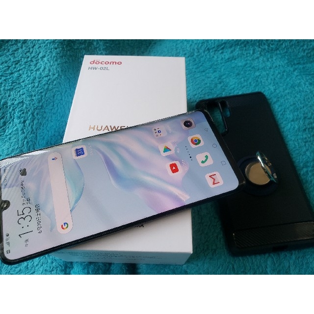 SIMロック解除済 HUAWEI P30 Pro HW-02L Blackスマートフォン/携帯電話