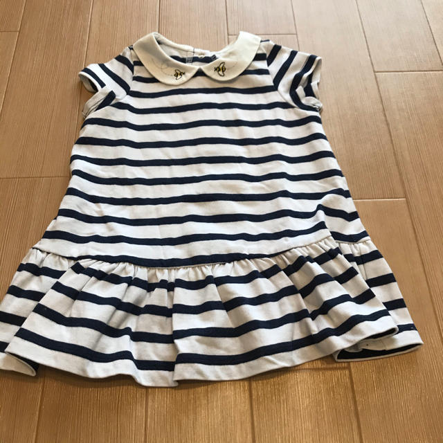 kate spade new york(ケイトスペードニューヨーク)のケイトスペード　ボーダーワンピース キッズ/ベビー/マタニティのキッズ服女の子用(90cm~)(ワンピース)の商品写真