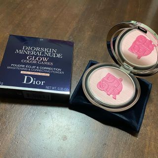 ディオール(Dior)の値下げDior　ディオールスキンミネラルグロウパウダー　ピンクフレーム(フェイスパウダー)