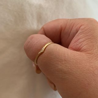 新品 オレフィーチェ 「ハレ」リング K18×ダイヤ ホーニング仕上げ 16