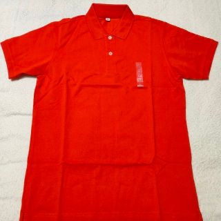 ユニクロ(UNIQLO)のユニクロ ポロシャツ サイズL オレンジ（未使用）(ポロシャツ)