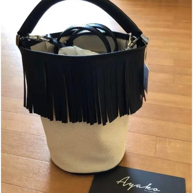 新品 ayako バッグ フリンジ ブラック Fringe Bucket Bag