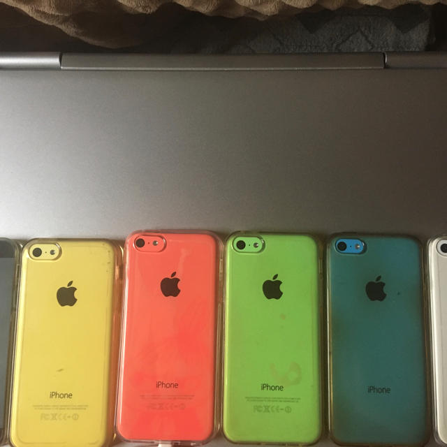 iPhone5c黄色32GB au綺麗