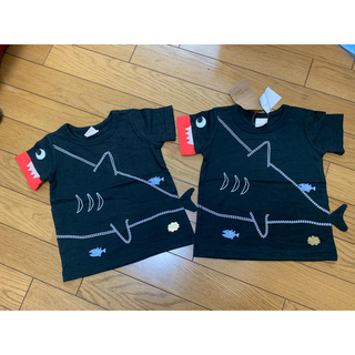 ブリーズ(BREEZE)の双子OK お揃いのサメのTシャツ 新品未使用 80cm 2枚セット(Ｔシャツ)