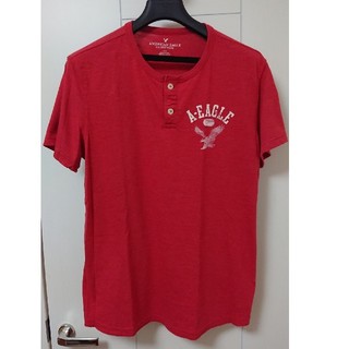 アメリカンイーグル(American Eagle)のアメリカンイーグル　シャツ　赤(Tシャツ/カットソー(半袖/袖なし))