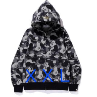 アベイシングエイプ(A BATHING APE)のア ベイシング エイプ　× コム デ ギャルソン  カモフラ　フーディ　ＸXL(パーカー)