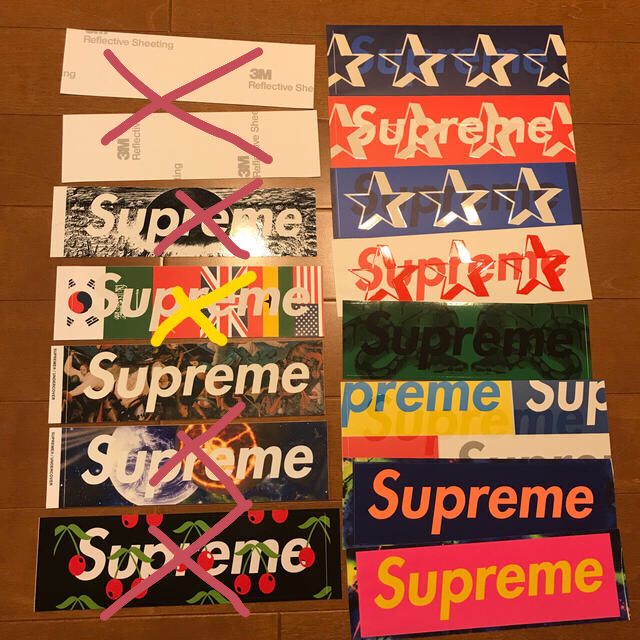 最大75%オフ! Supreme ステッカー 6枚セット ゴールド等