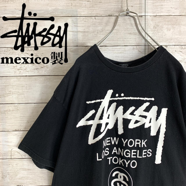 STUSSY(ステューシー)の古着 ステューシー stussy 半袖 Tシャツ ワールドツアー メキシコ製 メンズのトップス(Tシャツ/カットソー(半袖/袖なし))の商品写真