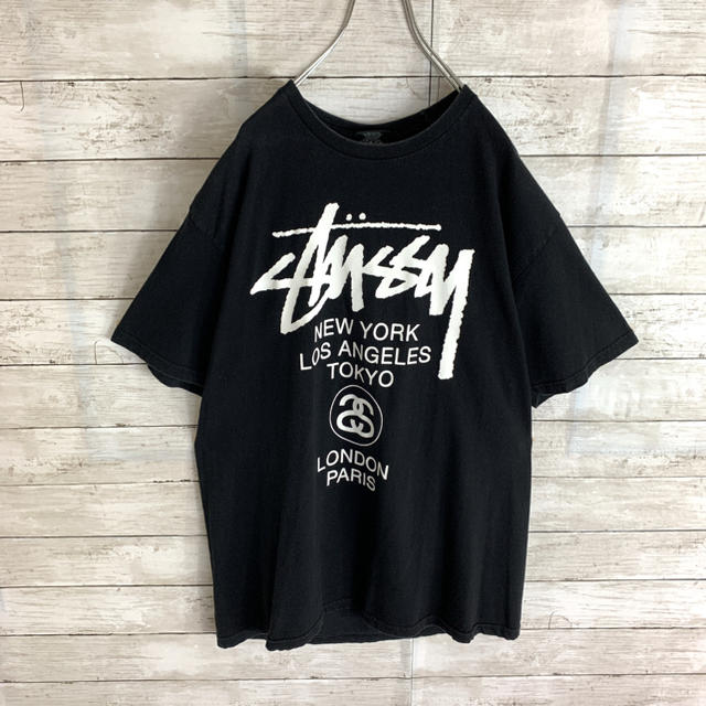 STUSSY(ステューシー)の古着 ステューシー stussy 半袖 Tシャツ ワールドツアー メキシコ製 メンズのトップス(Tシャツ/カットソー(半袖/袖なし))の商品写真