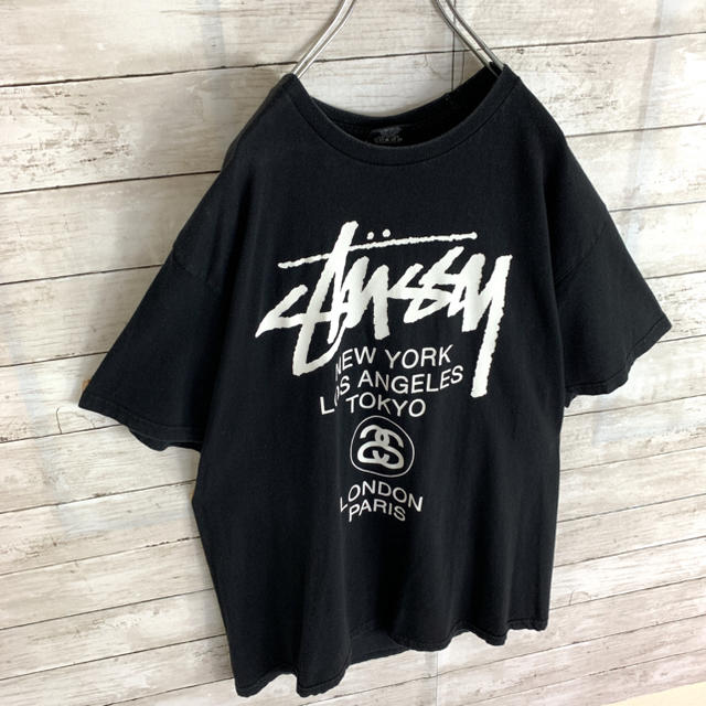 STUSSY(ステューシー)の古着 ステューシー stussy 半袖 Tシャツ ワールドツアー メキシコ製 メンズのトップス(Tシャツ/カットソー(半袖/袖なし))の商品写真