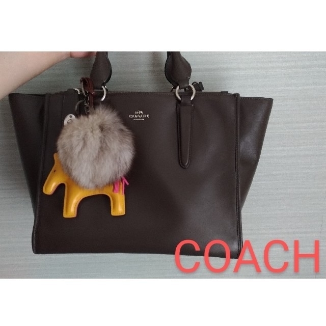 COACH(コーチ)の6/26値下げ 美品  COACH ハンドバッグ  チャーム付 レディースのバッグ(ハンドバッグ)の商品写真