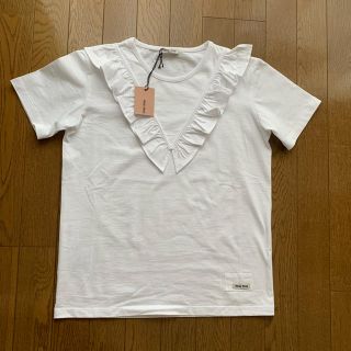 miumiu フリルTシャツ 試着のみタグ付き - Tシャツ(半袖/袖なし)