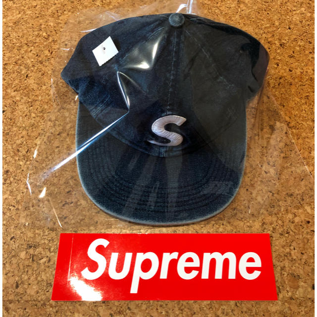 Supreme Washed Denim S Logo 6-Panel Cap-brmfranchising.com.br