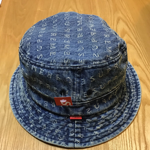 ハット稀ML supreme  jacquard  denim crusher ハット