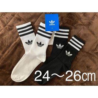 アディダス(adidas)のadidas originals ミッド クルー ソックス 2足組 24〜26㎝(ソックス)