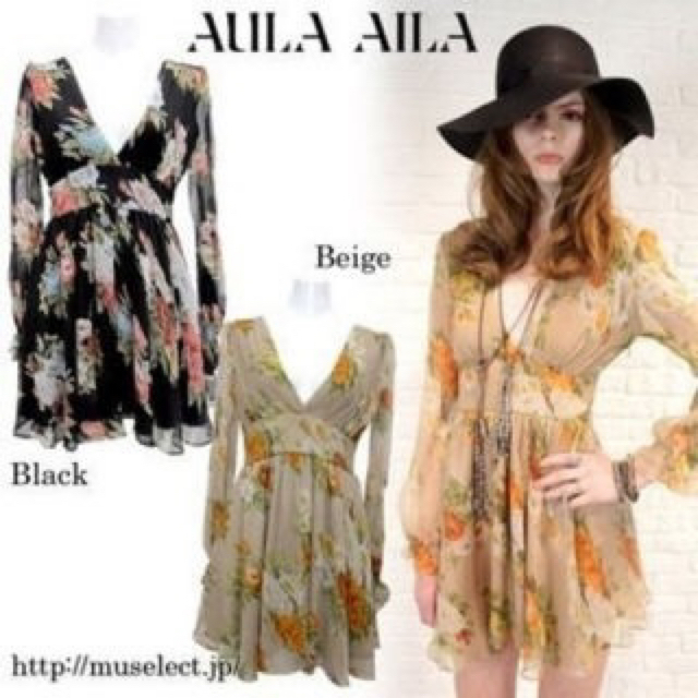 AULA AILA(アウラアイラ)の平子理沙さん着用 新品　AULA AILA シースルー　ワンピース レディースのワンピース(ミニワンピース)の商品写真