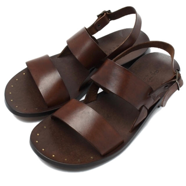 agnes b. HOMME Leather Sandals Brown 40