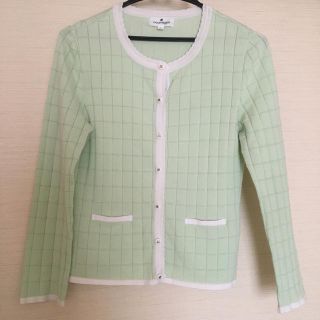 クレージュ(Courreges)のcourreges ミントグリーン カーディガン(カーディガン)