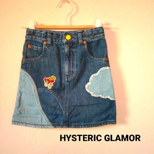 HYSTERIC GLAMOUR(ヒステリックグラマー)の ヒステリックグラマー デニム 台形スカート 120 女の子 キッズ/ベビー/マタニティのキッズ服女の子用(90cm~)(スカート)の商品写真