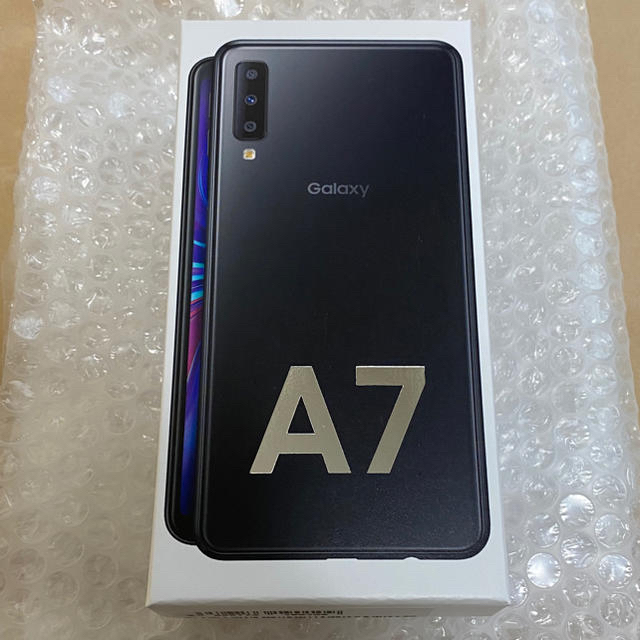 GalaxyA7 ブラック 64GB SIMフリースマートフォン/携帯電話